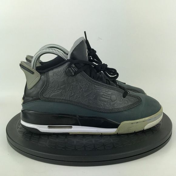 Nike Air Jordan Dub Zero Black/Gray Basketball Shoes 311047-004 Youth Size 4Y - Picture 4 of 12